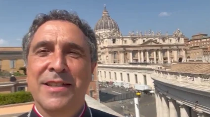 Monseñor García Cadiñanos este miércoles en Roma