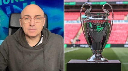 Julio Maldonado 'Maldini' y el trofeo de la Champions League