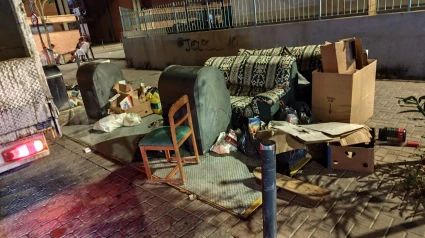 Imagen de uno de los contenedores de Lorca