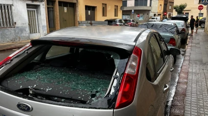 Jorge Monferrer, alcalde de Burriana, se muestra indignado al no aprobar el Gobierno ayudas para la Comunitat Valenciana por el granizo. Imagen de daños en Nules.