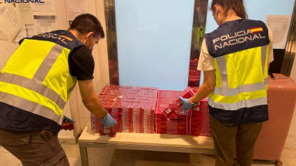 1899 cajetillas de tabaco de contrabando incautadas por la Policía Nacional