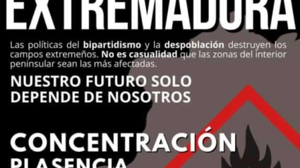 Plasencia: Concentración. El abandono incendia Extremadura
