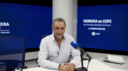 Carlos Herrera, en los estudios de COPE