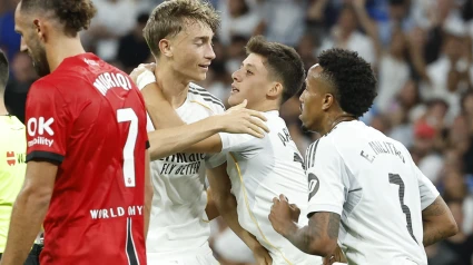 Arda Güler celebra su gol en el Real Madrid-Mallorca