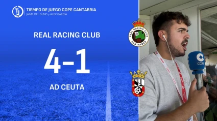 Revive los goles de la victoria del Racing la AD Ceuta (4-1), en el Tiempo de Juego de COPE Más Cantabria