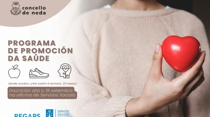 Cartel del curso de promoción de la salud que se llevará a cabo en Neda