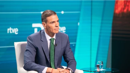El presidente del Gobierno, Pedro Sánchez, durante su entrevista en RTVE.REMITIDA / HANDOUT por RTVEFotografía remitida a medios de comunicación exclusivamente para ilustrar la noticia a la que hace referencia la imagen, y citando la procedencia de la imagen en la firma01/9/2025