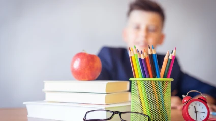 Un niño en la vuelta al cole