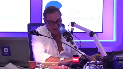 Carlos Herrera durante su primer programa al frente de 'Herrera en COPE' en septiembre de 2015