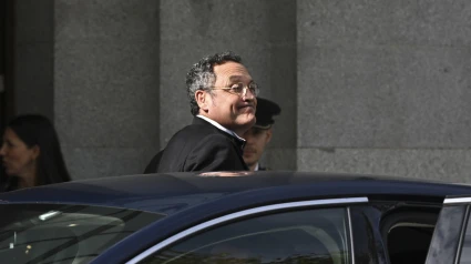 El fiscal general del Estado, Álvaro García Ortiz a su llegada este viernes al Tribunal Supremo que acoge el tradicional acto de apertura del año judicial presidido por Felipe VI