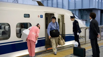 Tren japonés pide persón