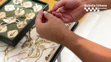 Imagen de las piezas de oro recuperadas por un valor de 600.000 euros