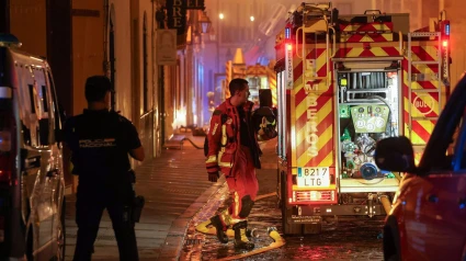 Imágenes del incendio en la Mezquita de Córdoba.