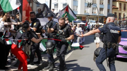 Protestas pro Palestina en la Vuelta a España