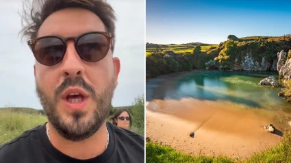 El turista en su vídeo de Tik Tok y la playa de Gulpiyuri (Llanes)