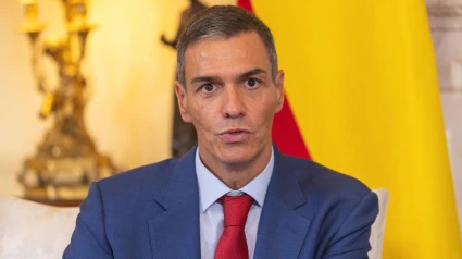 London (United Kingdom), 03/09/2025.- Spanish Prime Minister Pedro Sanchez speaks during his meeting with British Prime Minister Keir Starmer at 10 Downing Street in London, Britain, 03 September 2025. Sanchez committed to complete his term even if his governments allies in parliament reject his latest budget proposal. (España, Reino Unido, Londres) EFE/EPA/BETTY LAURA ZAPATA / POOL