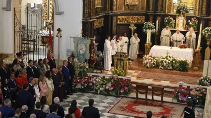 El obispo de Cartagena oficia la misma mayor de la Virgen de las Huertas en su santuario