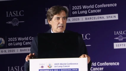El presidente del GECP, el doctor Mariano Provencio, presenta los resultados del ensayo NADIM Adjuvant en el Congreso mundial de cáncer de pulmón en la Fira Barcelona.