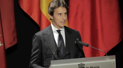 Andrés Roca Rey, durante el Pregón Taurino de Murcia