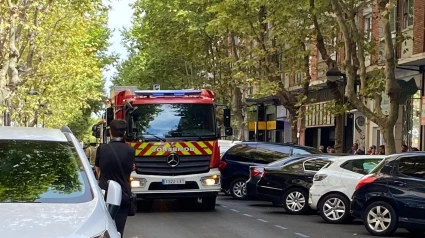 Los bomberos de Zamora en el lugar de la explosión