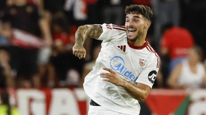 Isaac Romero celebra el primer gol ante el Elche