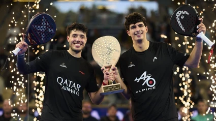 Tapia y Coello con el título