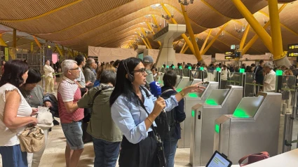 Pilar Cisneros en Barajas
