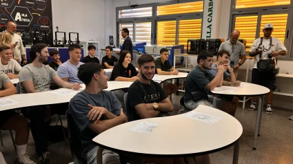 Alumnos del IES Zoco de la capital, el primer día de clase