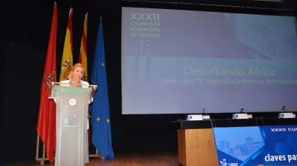 La directora general de África del Ministerio de Asuntos Exteriores, durante su intervención
