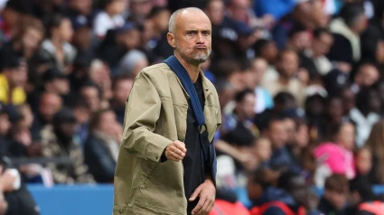 Luis Enrique Martínez, entrenador del PSG, en el partido de Liga frente al Lens