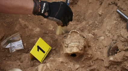 (Foto de ARCHIVO)Hallazgos de los huesos encontrados en la búsqueda y exhumación de 21 víctimas de la dictadura franquista inhumadas en la fosa Nº 3 del cementerio civil de Guadalajara, en Guadalajara, Castilla La-Macha, (España), a 3 de octubre de 2020. Este proyecto de intervención viene a petición de diez familias de varios de los 21 hombres fusilados entre el 24 de febrero el 9 de marzo de 1940 en inhumados en la fosa Nº 3 del Patio civil del Cementerio de Guadalajara. Sus familiares han presentado una reclamación a la Asociación para la Recuperación de la Memoria Histórica (ARMH), con el fin de conocer las circunstancias de la muerte, la localización y recuperación de sus restos.Rubén Albarrán / Europa Press03 OCTUBRE 2020;CEMENTERIO;GUADALAJARA;FRANCO;FUSILADOS;MEMORIA HISTORICA03/10/2020