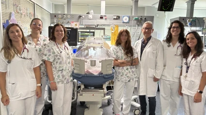 Zona de Pediatría con algunos profesionales en el Día Mundial de la Seguridad