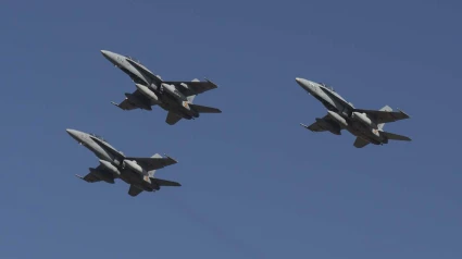 Tres aviones durante unos ejercicios tácticos