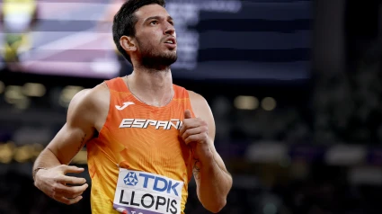 Quique Llopis, en el Mundial de Atletismo