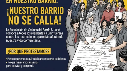 Concentración de los vecinos del barrio de San José