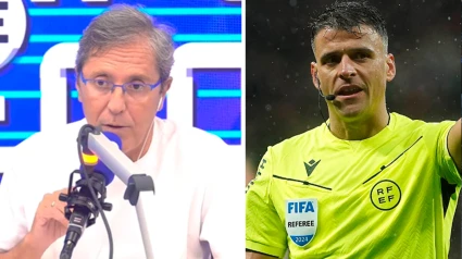 Paco González, director de Tiempo de Juego; y Jesús Gil Manzano, árbitro de Primera División