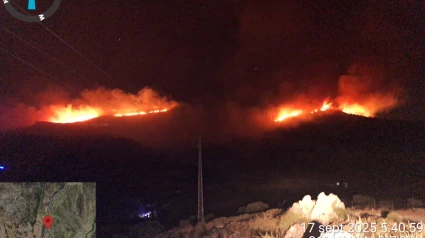 Incendio en Parauta el 17 de septiembre de 2025