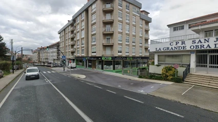 Zona en la que se produjo la colisión entre los dos vehículos
