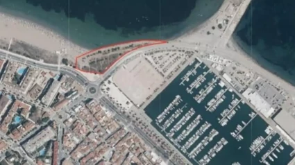 Plano del área portuaria del Raset donde se proyecta el complejo de ocio y hostelería licitado por la Generalitat