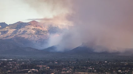 Imagen general del incendio de Paüls.