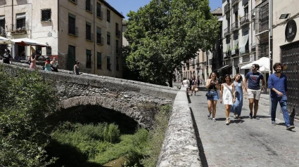 Turistas por las calles de Granada