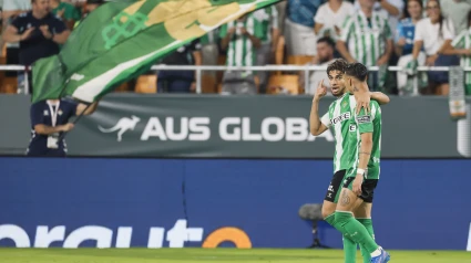 Abde y Antony celebran el segundo gol ante la Real