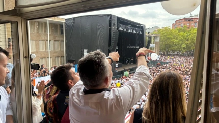 Las fiestas de San Mateo 2025 comienzan con una plaza del Ayuntamiento de Logroño a reventar: Así ha sido el lanzamiento del cohete
