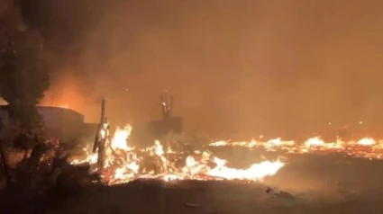 Incendio en el asentamiento de Palos