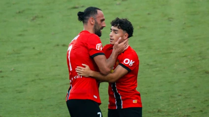 Muriqi agradece a Jan Virgili la acción del gol