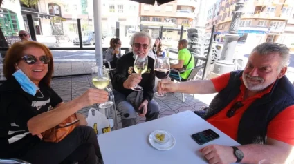 Terraza en Ponferrada, en El Bierzo (León)