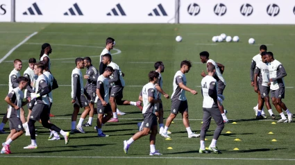 Entrenamiento del Real Madrid de este lunes