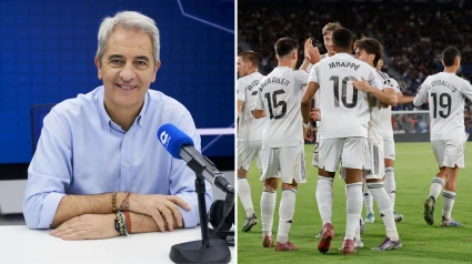 Manolo Lama y los jugadores del Real Madrid