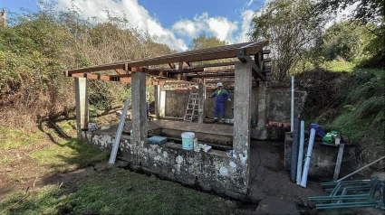 Obras que se están realizando en el lavadero de Ferreira