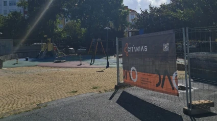 Inicio de los trabajos en el parque de O Inferniño